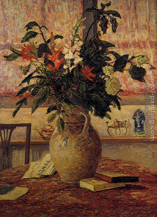 Maxime Maufra : A Bouquet of Flowers in front of a Window